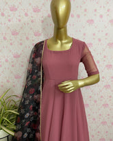 Mauve georgette dress - kasumi.in